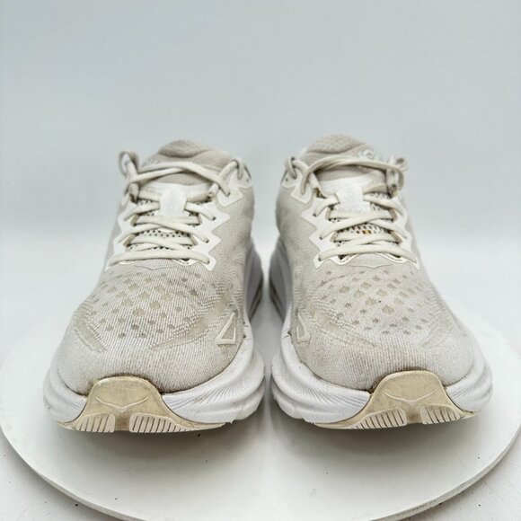 Hoka One One Clifton 9 Low Women Size 9B 1127896-WWH Triple White Running Shoes - Picture 2 of 11